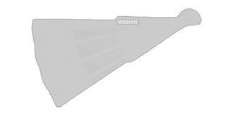 Éventail en bois arc-en-ciel en polyester Bionsha - Impression arrière en haut