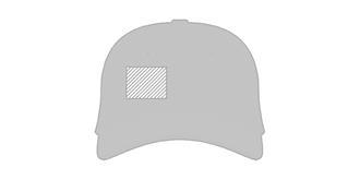 Casquette de baseball 6 pans en coton Javuro - Impression Droite