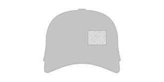 Casquette de baseball 6 pans en coton Javuro - Impression Gauche