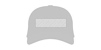 Casquette de baseball 6 pans en coton Javuro - Marquage Recto