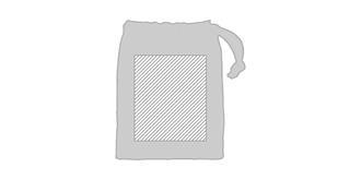 Miroir de poche en bambou arrondi Malya - Impression pochette recto