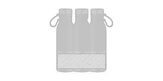 Bouteille 600ml à double paroi en acier Xyana - Impression Bas