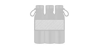 Bouteille 600ml à double paroi en acier Xyana - Impression Haut