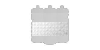 Gourde de sport de 500ml en polyéthylène Nyera - Marquage autour