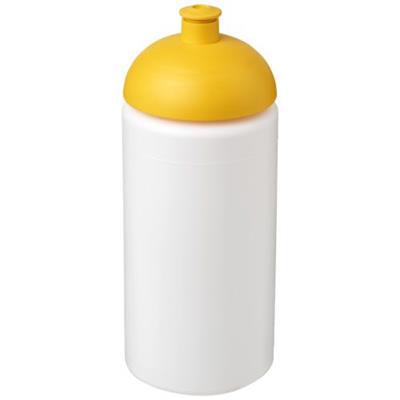 Bouteille sport simple paroi 500ml Cupula Jaune / Blanc
