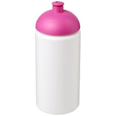Bouteille sport simple paroi 500ml Cupula Rose / Blanc