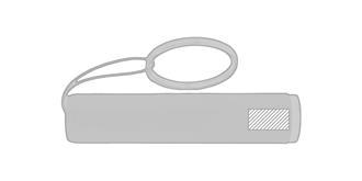 Lampe torche de poche en plastique ABS Komura - Impression Gauche