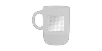 Tasse avec base en liège Subcorn - Impression Gauche