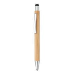 OBG PUB - Stylo stylet bambou avec bouton poussoir Biaba