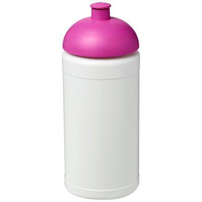 Bouteille sport Baseline couvercle dôme Hazme Rose / Blanc