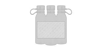 Bouteille en RPET 780ml pratique Iceber - Marquage autour