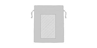 Sac cadeau moyen en jute Jume - Marquage Recto