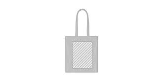Sac shopping en toile avec anses longues Sorita - Marquage Recto