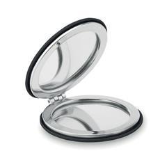 OBG PUB - Double miroir de poche rond en plastique PU Geyra
