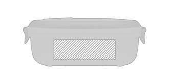 Lunch box en PP 1000 ml Luxure - Impression Droite