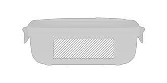 Lunch box en PP 1000 ml Luxure - Impression Gauche