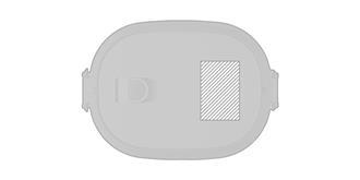 Lunch box en PP 1000 ml Luxure - Impression Haut