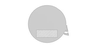 Mètre mesureur avec calculateur en ABS Veora - Impression arrière en bas