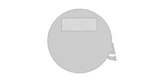 Mètre mesureur avec calculateur en ABS Veora - Impression arrière en haut