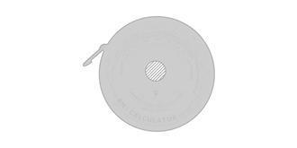 Mètre mesureur avec calculateur en ABS Veora - Impression Haut