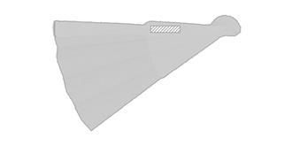 Éventail en bois et liège Fanco - Impression arrière en bas