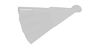 Éventail en bois et liège Fanco - Impression arrière en haut