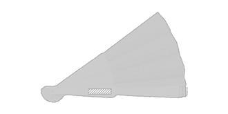 Éventail en bois et liège Fanco - Impression avant en bas