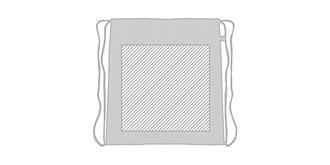 Sac à dos à cordelette en coton bio Gruema - Marquage Recto