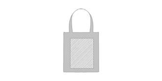 Sac shopping avec soufflet et anses courtes Nurte - Marquage Verso