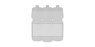 Gourde de sport de 700 ml en polyéthylène Sanko - Marquage autour