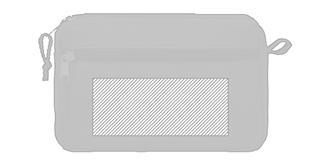 Trousse de toilette double poche en chanvre Naico - Marquage Recto