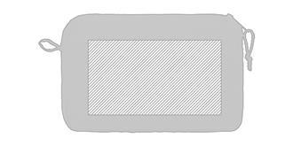 Trousse de toilette double poche en chanvre Naico - Marquage Verso