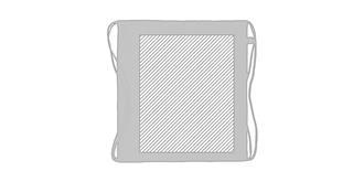 Sac à cordon grande taille en chanvre coloré Bania - Marquage Recto