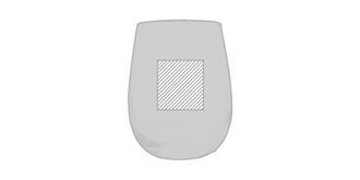 Verre à eau classique transparent Grazzie - Marquage Recto