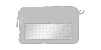 Trousse de toilette simple en RPET Besmar - Marquage Recto