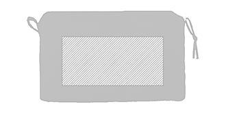 Trousse de toilette simple en RPET Besmar - Marquage Verso