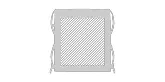 Sac à cordon en coton recyclé Pandero - Marquage Verso