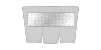 Verre conique de 300 ml en borosilicate Rongua - Marquage autour