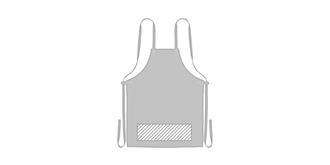 Tablier de cuisine réglable avec 2 poches Corpao - Impression avant en bas
