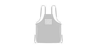 Tablier de cuisine réglable avec 2 poches Corpao - Impression avant en haut