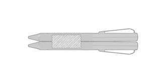 Stylo à bille en métal avec boîte en liège Qureos - Impression autour du manche stylo bille