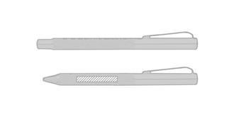 Stylo à bille en métal avec boîte en liège Qureos - Marquage sur le manche du stylo