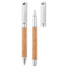 OBG PUB - Stylo à bille en métal avec boîte en liège Qureos