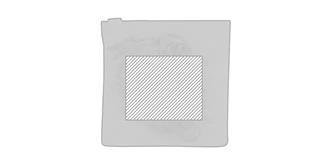 Lot de 6 décorations de Noël rouges en feutre - Impression pochette verso