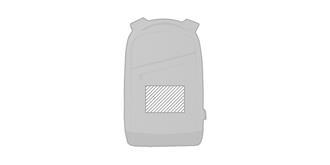 Sac à dos antivol en polyester 600D élégant Berkon - Impression avant en bas