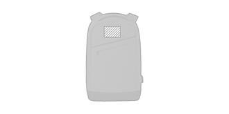 Sac à dos antivol en polyester 600D élégant Berkon - Impression avant en haut