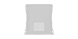 Grand sac à dos à cordelette en polyester Deroa - Impression Poche