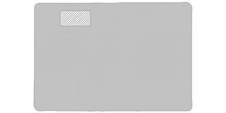 Support de passeport en polyester robuste Dyera - Impression Gauche