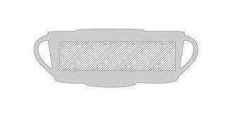 Tasse 180 ml avec soucoupe en porcelaine Vekoa - Marquage autour