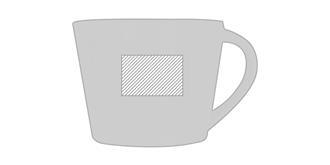Tasse 180 ml avec soucoupe en porcelaine Vekoa - Impression Droite